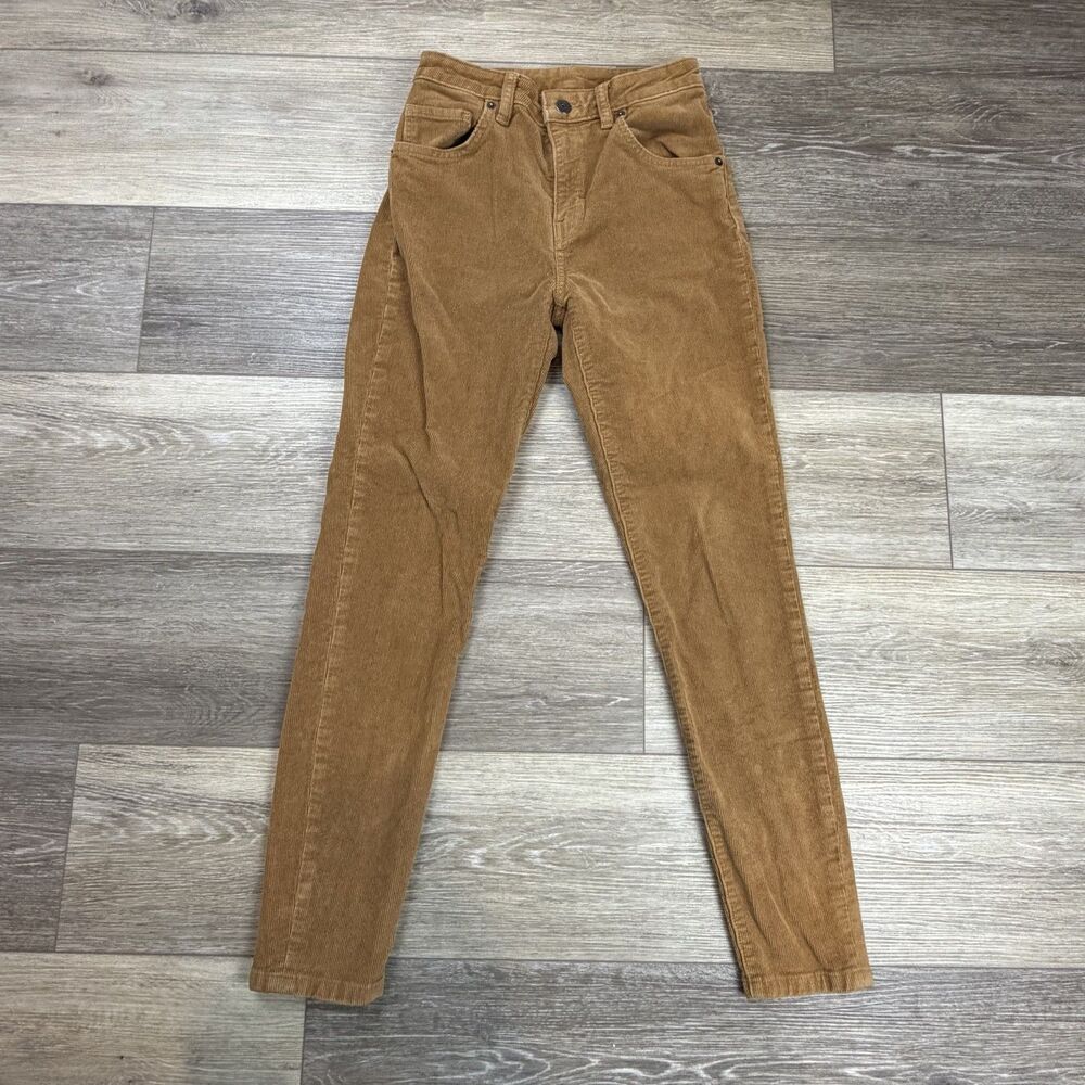 Patagonia Corduroy Pants Womens Size 25 Brown Slim Stretch Khaki Casual